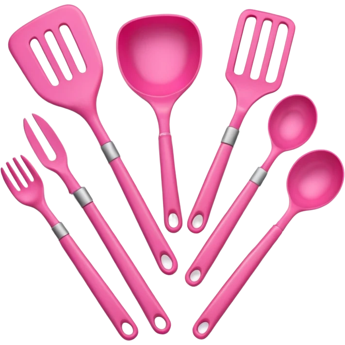 Pink cooking utensils emoji