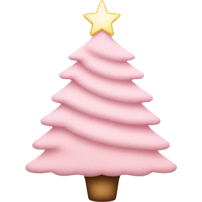 light pink christmas tree emoji