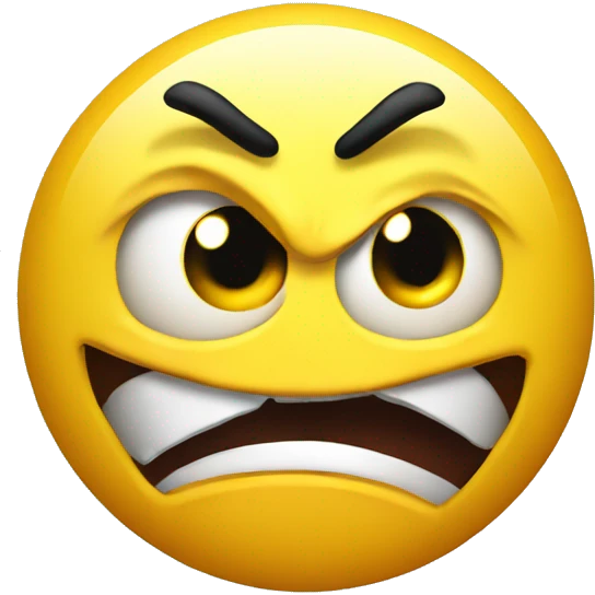 scared angry yellow circle head emoji emoji