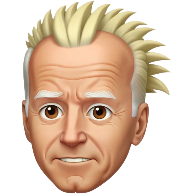 Joe Biden with a Mohawk emoji