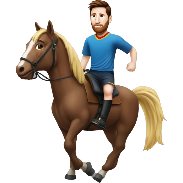 messi sur un cheval emoji