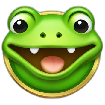 cute frog coin emoji