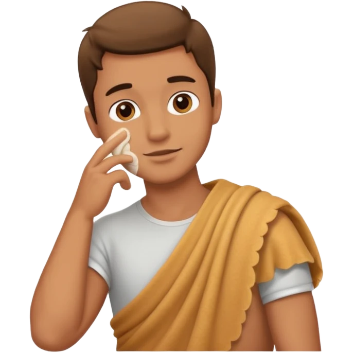 Emoji of a guy dusting off his shoulder with his hand emoji