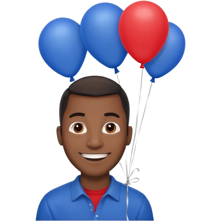 Street Balloon Seller black man  emoji