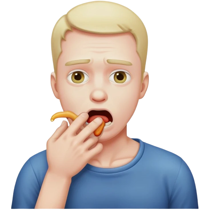 Man choking himself emoji