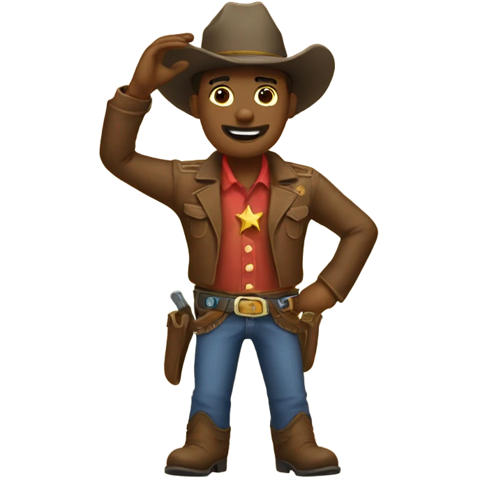 Saluting cowboy emoji