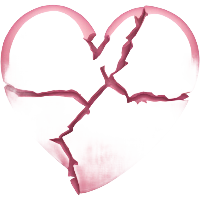 Light pink broken heart emoji