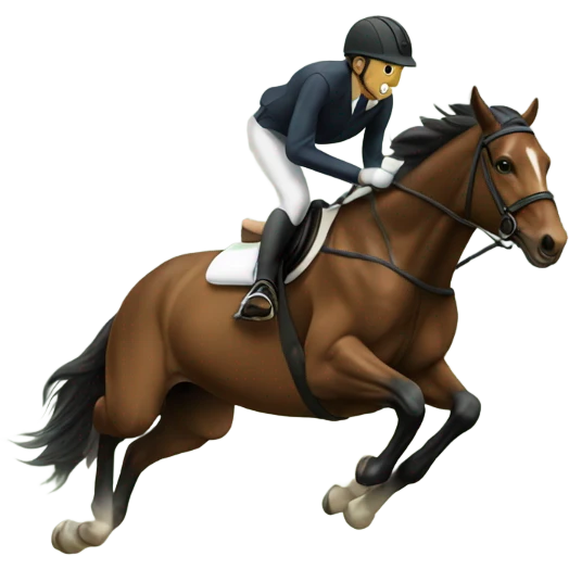 Horse jumping cross country  emoji