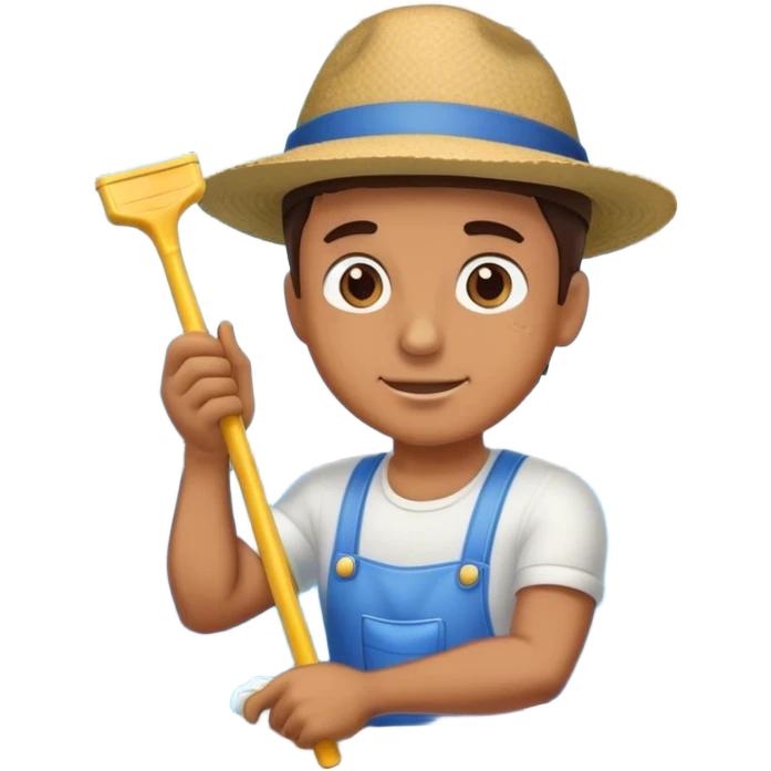 man cleaning windows water emoji