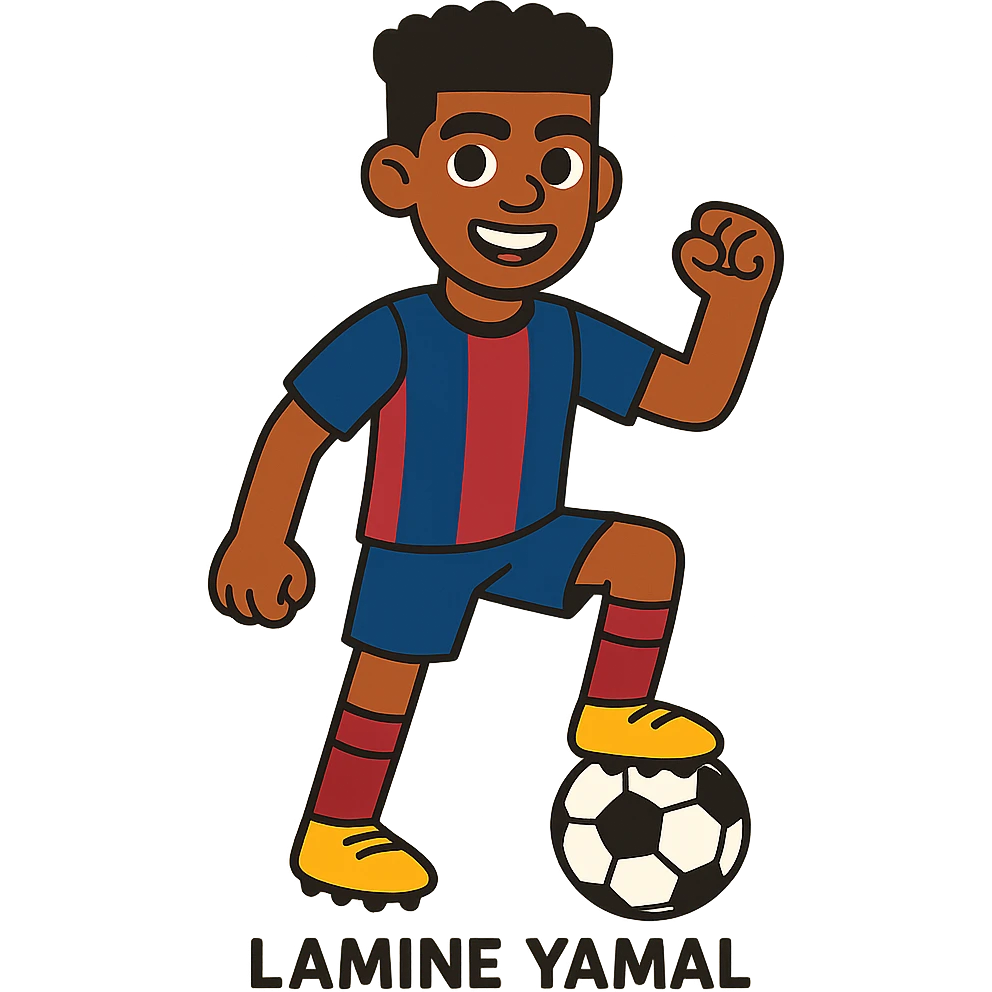 Lamine Yamal in football kit emoji