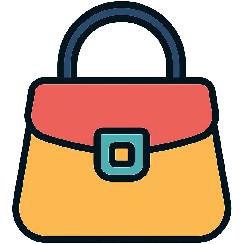 fashionable handbag, chic and elegant accessory emoji