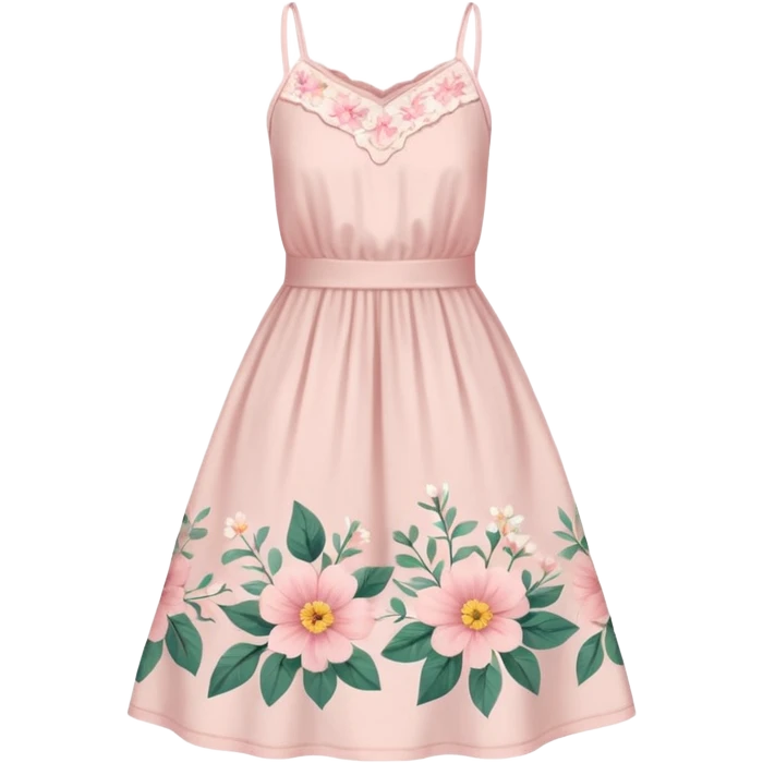 Light pink summer floral sundress  emoji