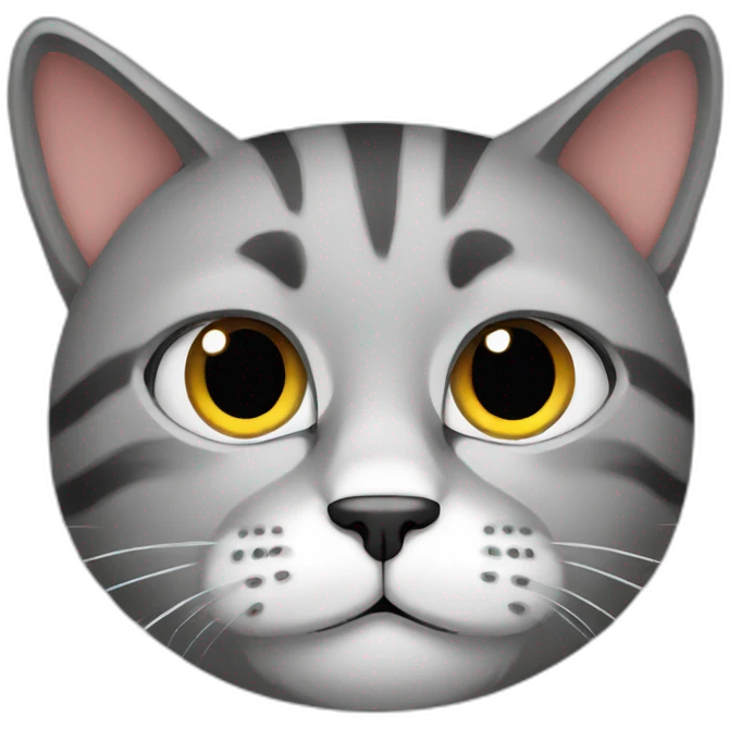 A bored cat emoji