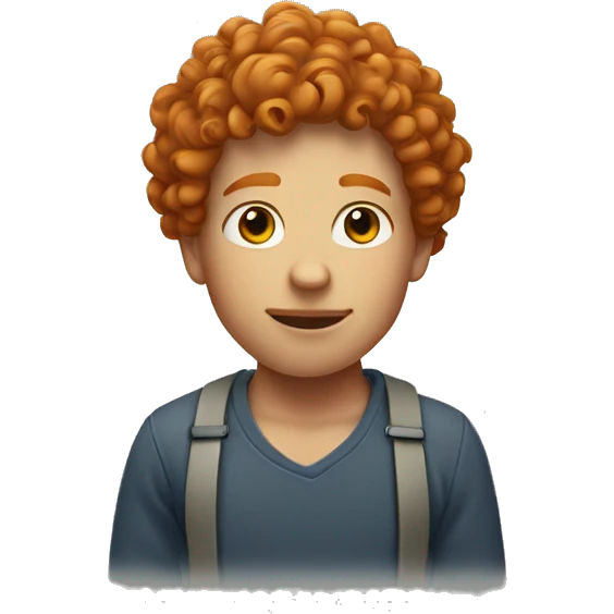 ginger boy with curly hair emoji