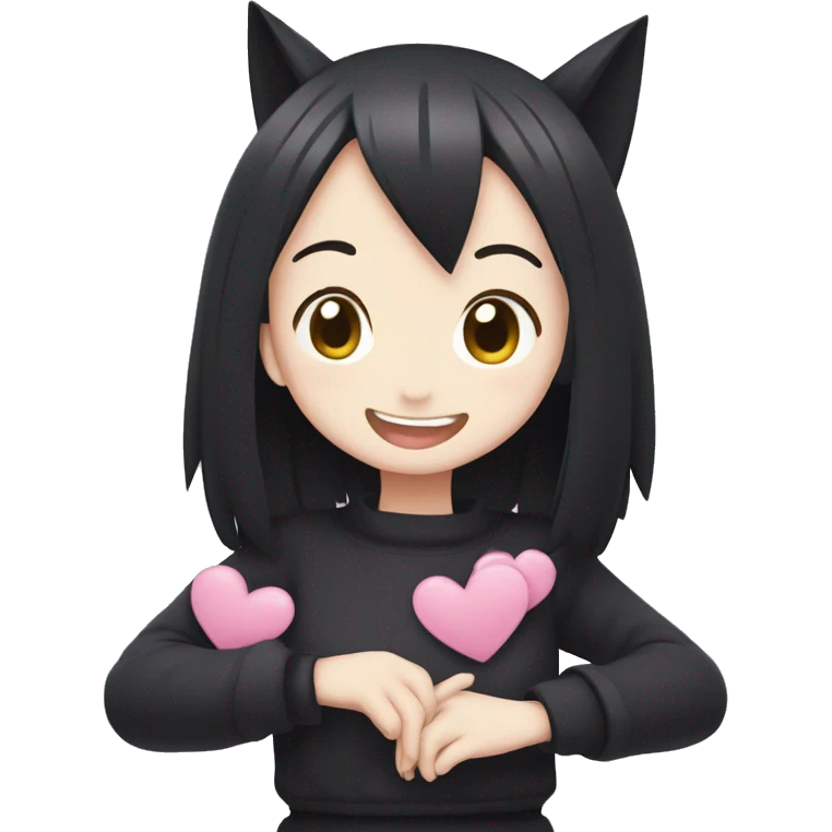 Kuromi happy heart emoji