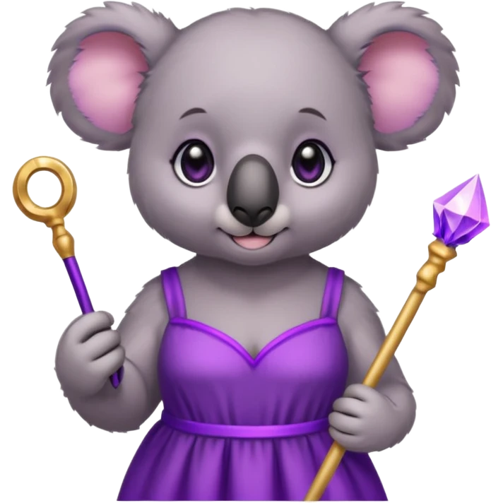 koala purple drees eyelashe magic wand emoji