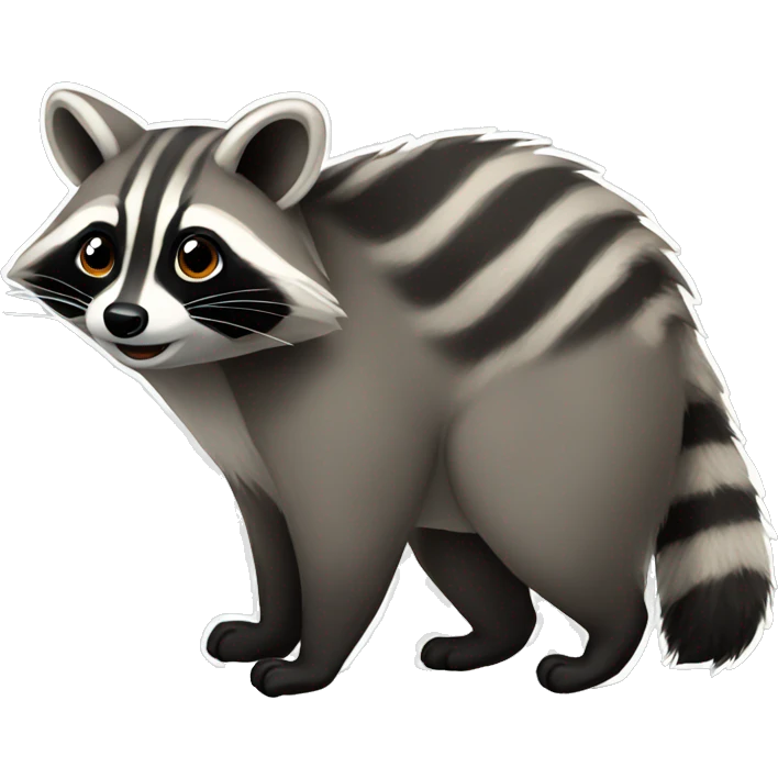 Raccoon with a big butt emoji