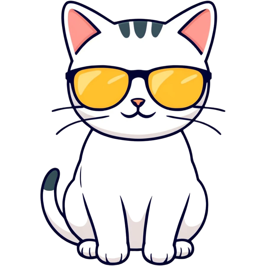 Cat with sunglasses emoji