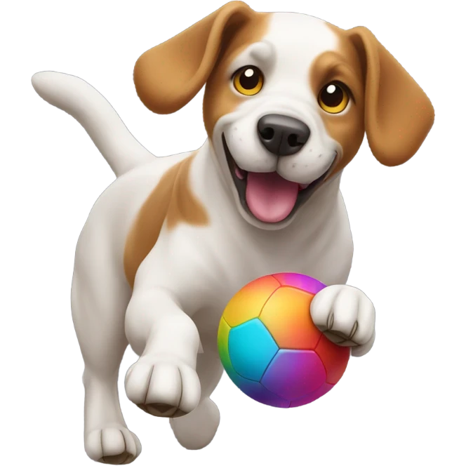 Dog playing ball emoji