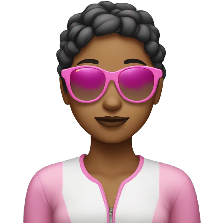 girl with pink sunglasses  emoji
