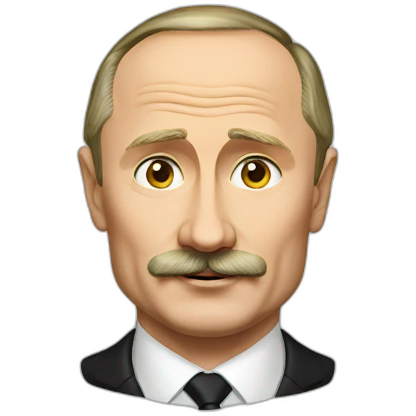 Vladimir Putin with mustache emoji