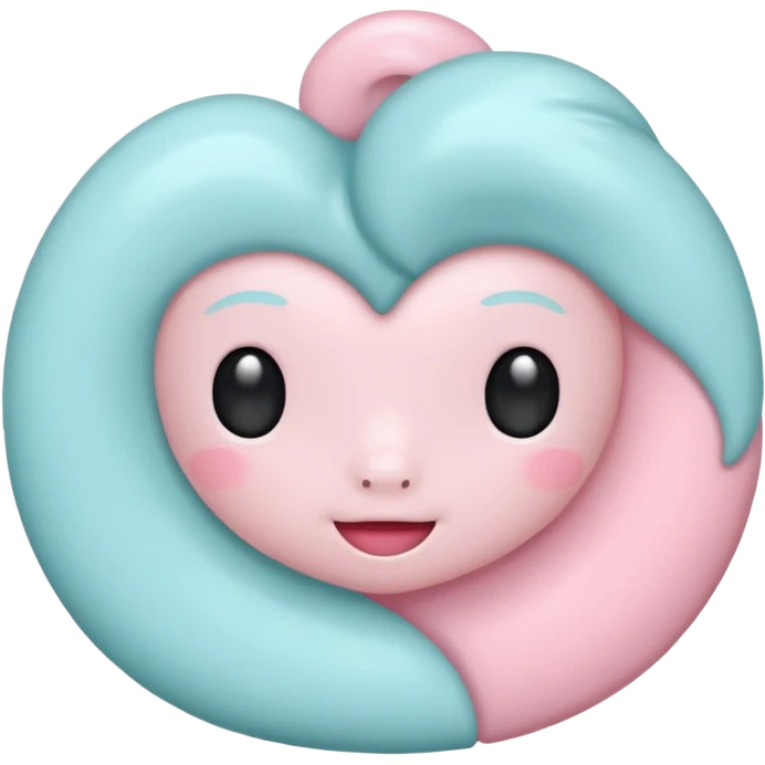 Create a cute, small 3D sticker in a realistic digital illustration style, with soft textures and pastel colors. Object
 emoji