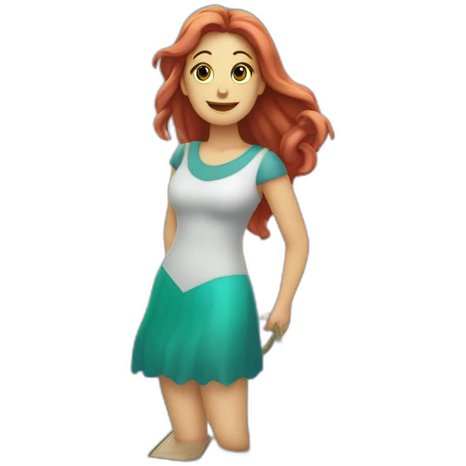 Un fond de la mer avec une sirène sur une piere emoji
