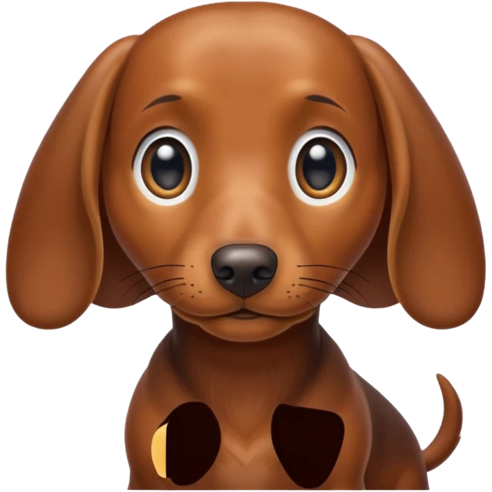 brown dachshund emoji