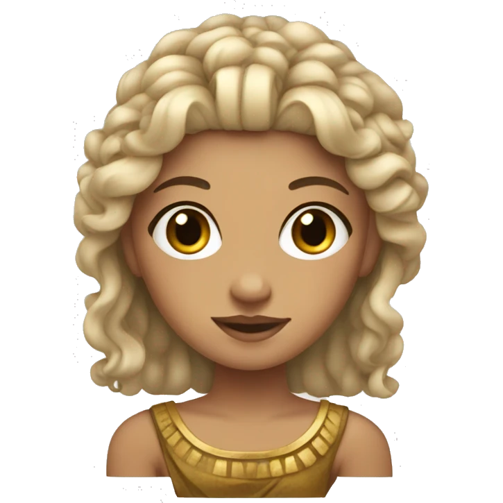 girl with ancient greek hairstyle and dress emoji