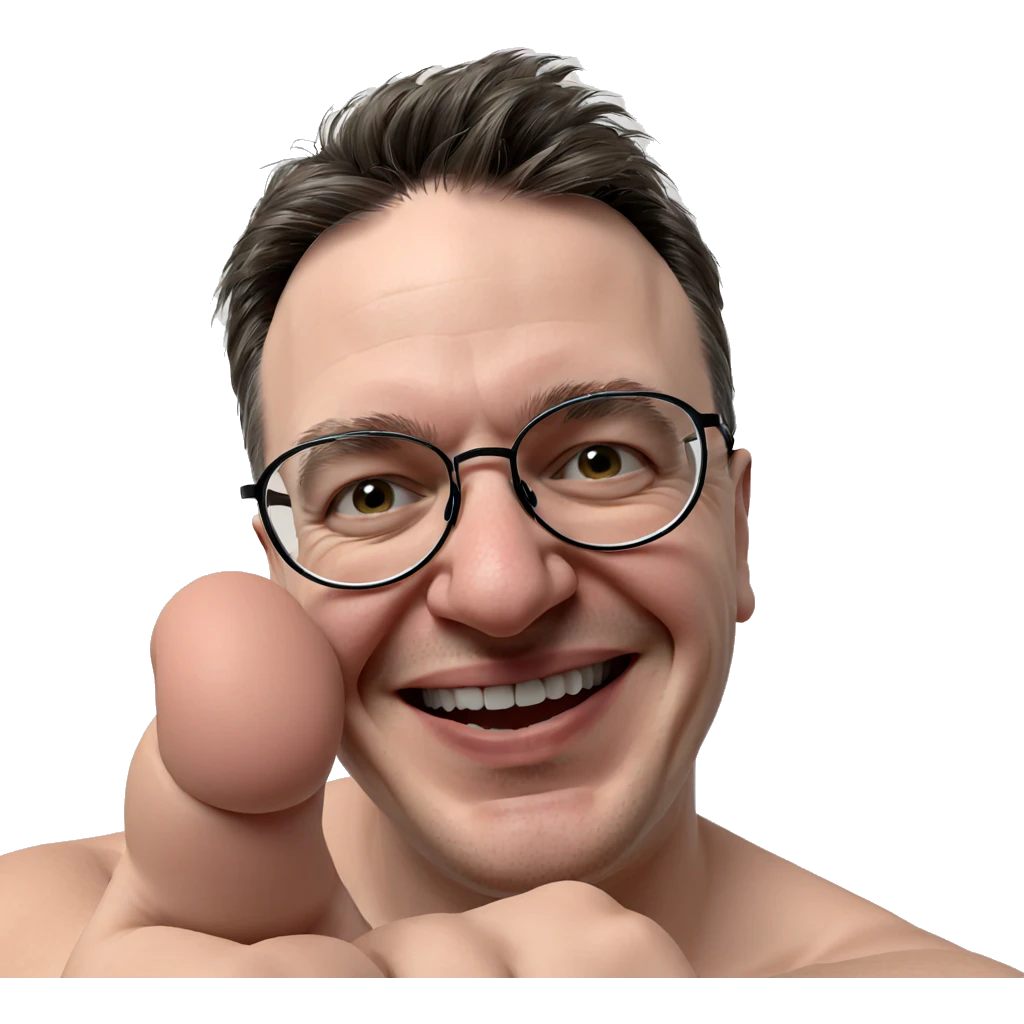 smiling boy with glasses emoji