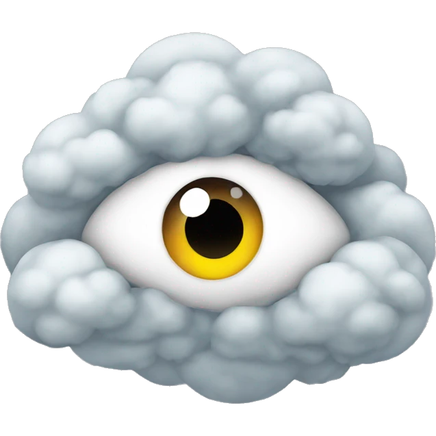 eye in a cloud emoji