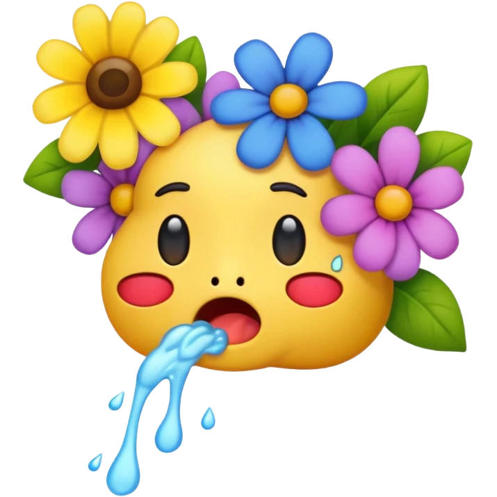 Make a emoji that pukes flowers  emoji