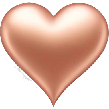 Rose gold heart emoji