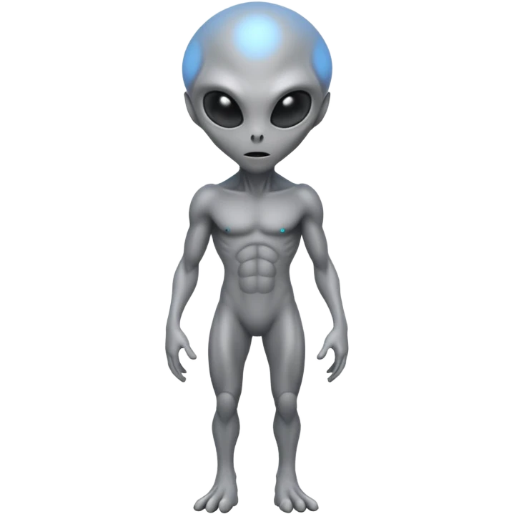 fullbody gray alien emoji