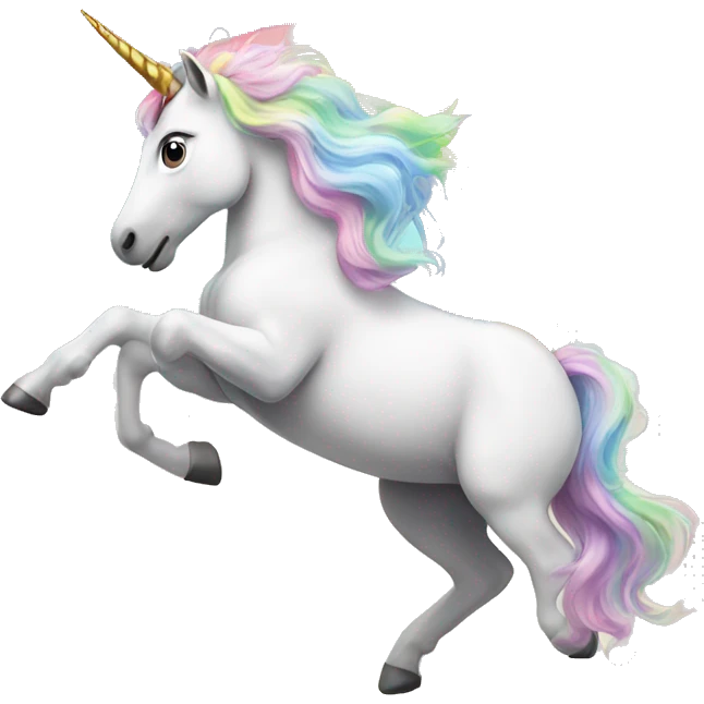 unicorn riding rainbow emoji
