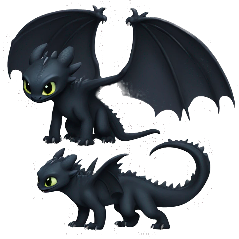 Night Fury Toothless dragon emoji