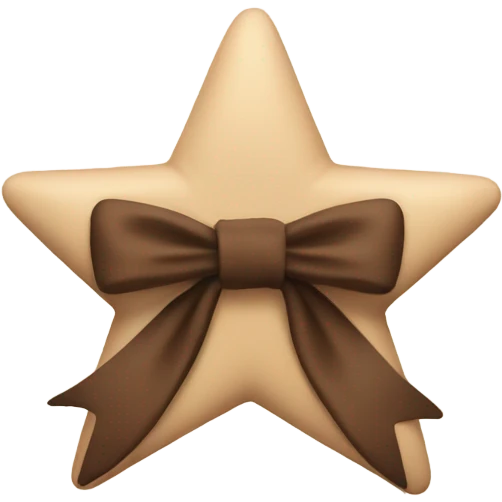 beige star with brown bow emoji