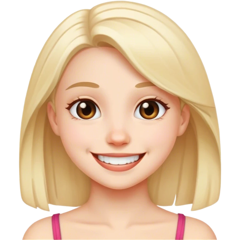 realistic girl smiling meme emoji