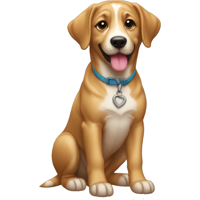 Un chien a reçu un cadeau  emoji