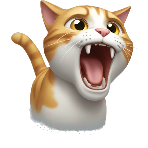 cat roaring emoji