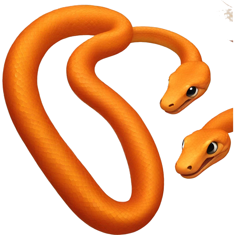 Orange snake  emoji
