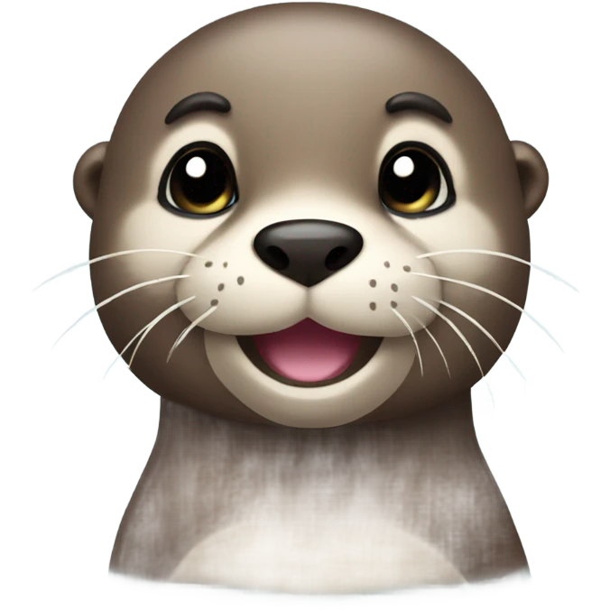 A cute otter face wearing a swimsuit. emoji