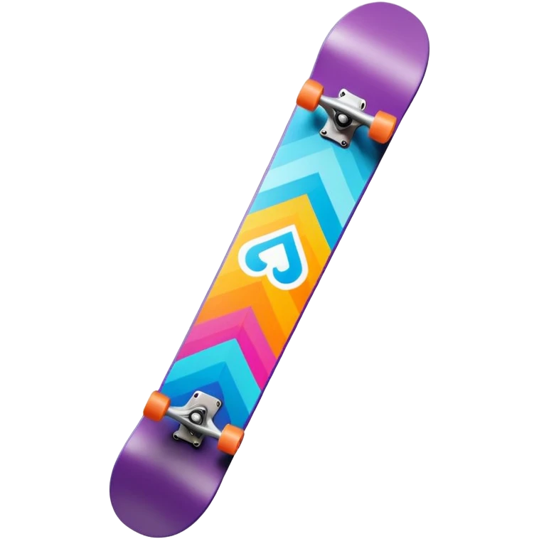 colorful patterned snowboard emoji