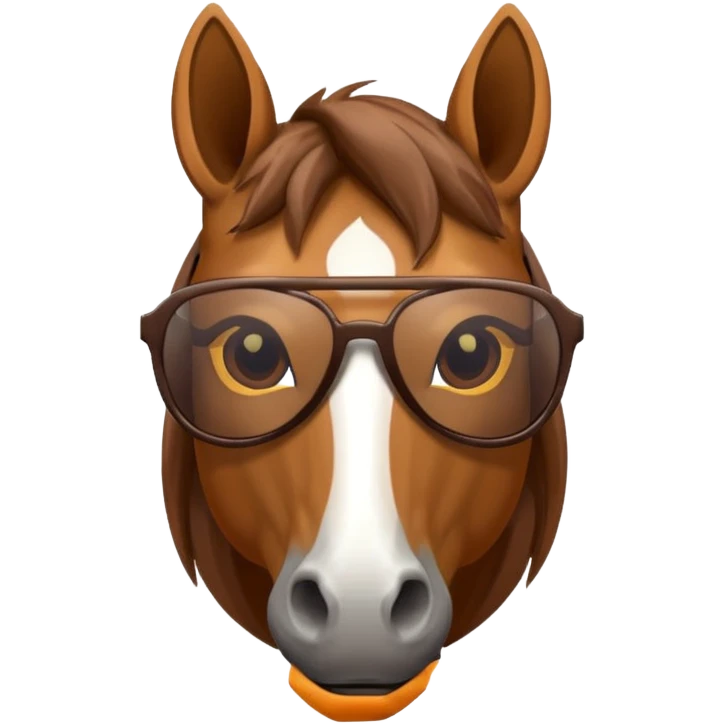 Horse face with sunglasses emoji