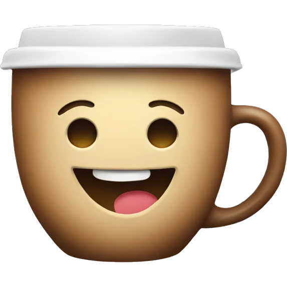 Smiling emoji drinking coffee emoji