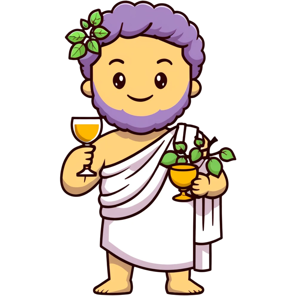 Bacchus god of wine and revelry emoji
