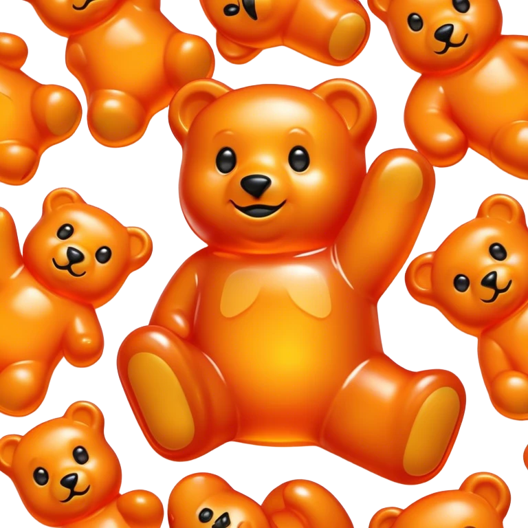 Orange gummy bear emoji