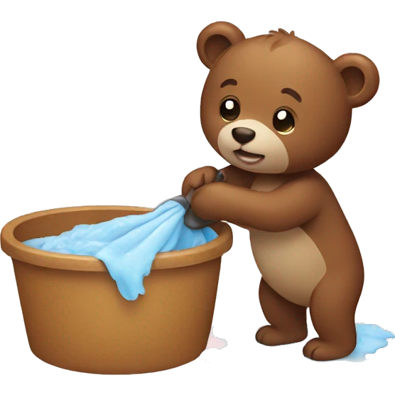 bear cleaning emoji