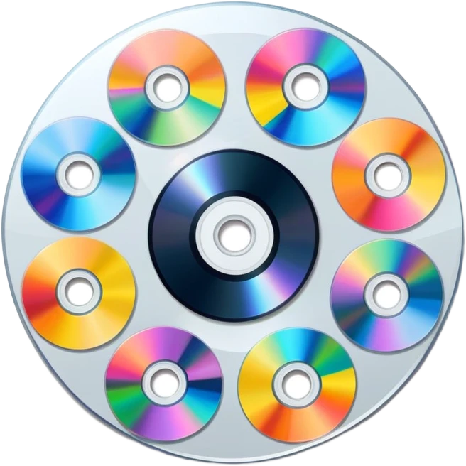 Mix Cd disc with stickers and drawings emoji