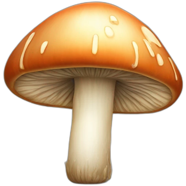 A mushroom with veins emoji